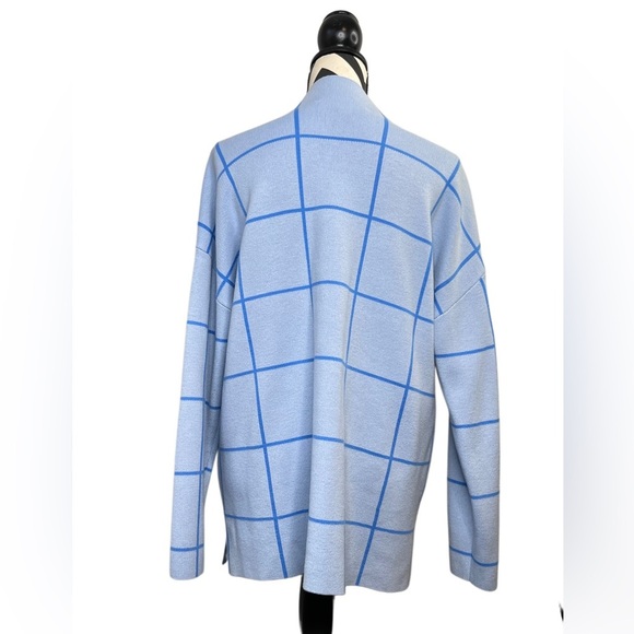 Loft Windowpane Sz XL Minimalist Mock Neck Tunic Sweater - Picture 3 of 12